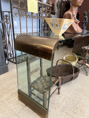 Glass and Brass waterfall table