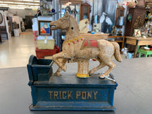 Load image into Gallery viewer, Vintage Cast Iron &quot;Trick Pony&quot; Bank