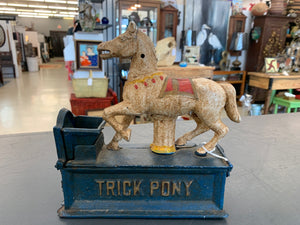 Vintage Cast Iron "Trick Pony" Bank